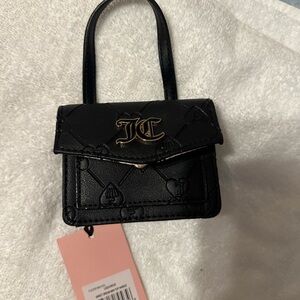 Juicy Couture Black Baby Bag with Gold Accents